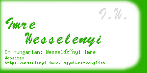 imre wesselenyi business card